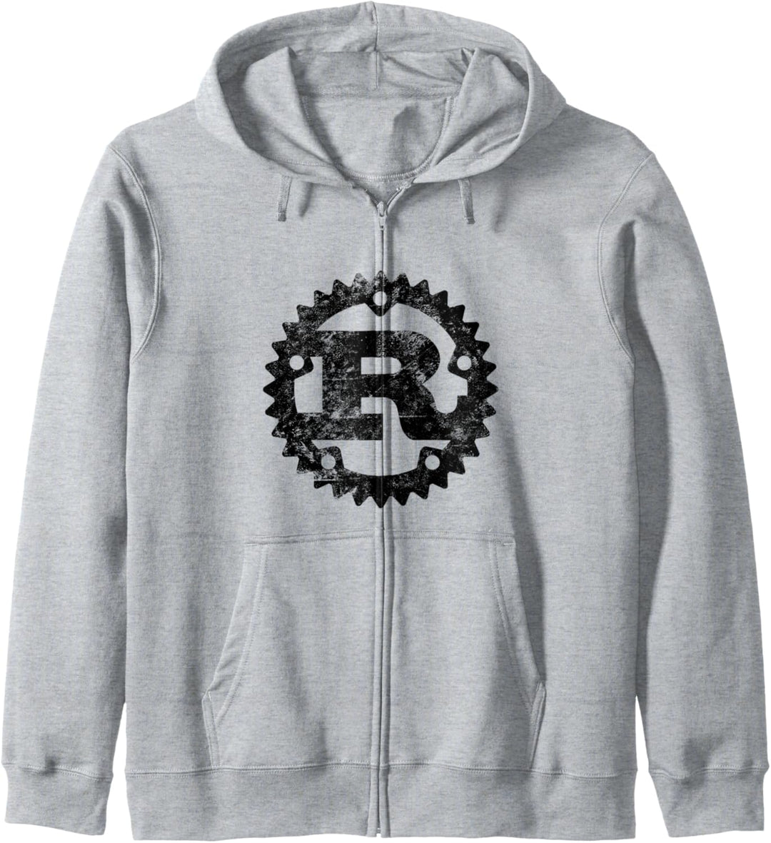 Rust Programming Logo Distressed Vintage Letter R Coder Gift Kapuzenjacke