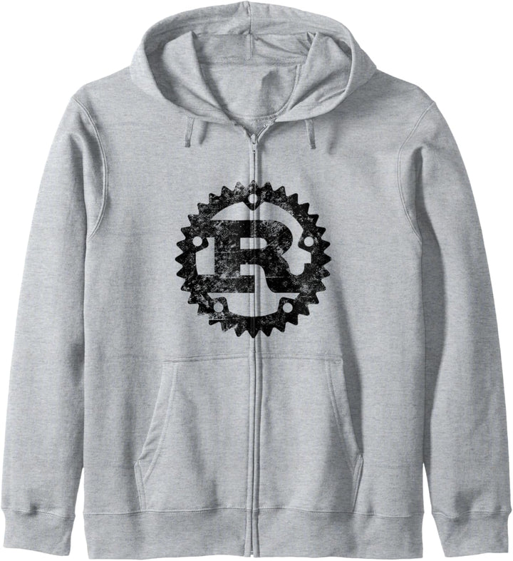 Rust Programming Logo Distressed Vintage Letter R Coder Gift Kapuzenjacke
