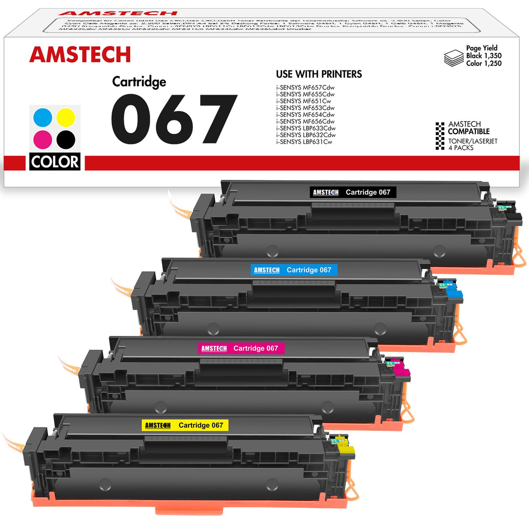 067 067H MF657Cdw Toner Set : Kompatible für Canon 067 für Canon i-SENSYS MF655Cdw MF651Cw LBP631Cw