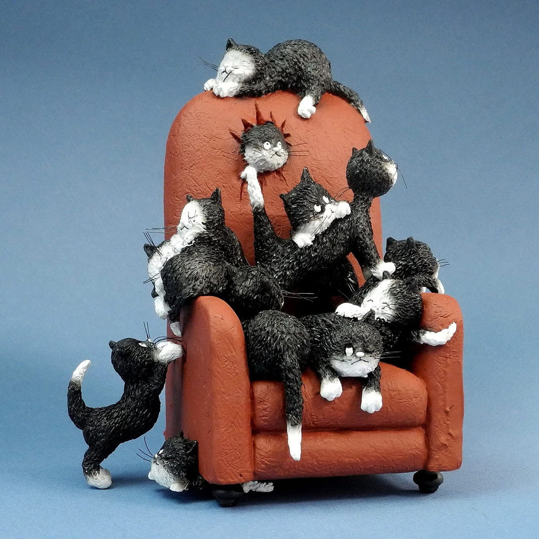 ALBERT DUBOUT DUB68 - Les Chats de Dubout - 'Garde-moi une place!' Sammlerfigur