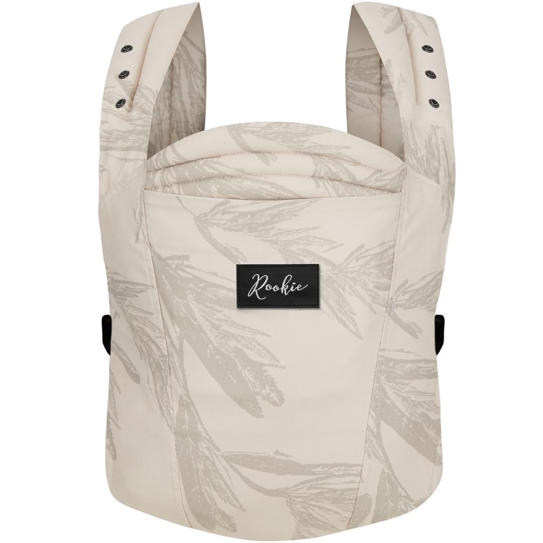 Rookie Babytrage ab Geburt - Ergonomisch, Bequem, Bio-Stoffe - Premium Elite Design - Baby Trage sch