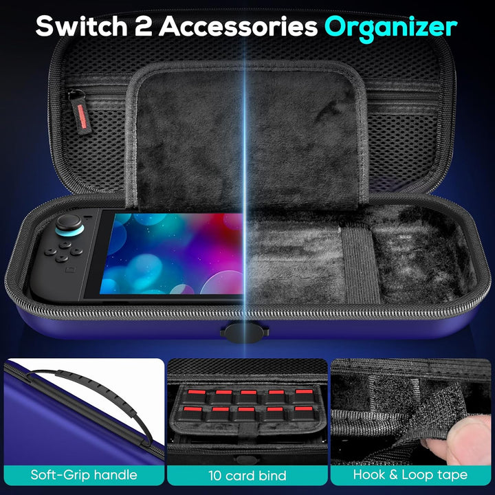 [Ladung Innen] Tragetasche für Nintendo Switch 2 (2025)/ Alle Switch 1 Konsole, Harte Tragbare Eva T