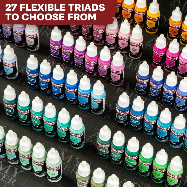 The Army Painter, Warpaints Fanatic Flexible Triad: Black & Greys, 6 x 18 ml Acrylfarbe, Miniatur-Ho