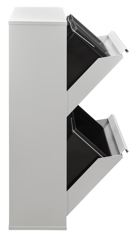 ARREGUI Basic CR402-B Mülltrennsystem aus Stahl | 3 Fächer Mülleimer für die Küche | 3 Fach Abfallei