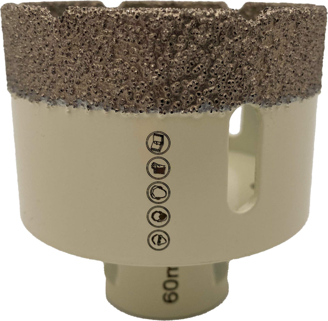 Dr. Diamond Premium Fliesenbohrer Fliese Feinsteinzeug 60 mm x M14 für Winkelschleifer (60 mm), 60 m