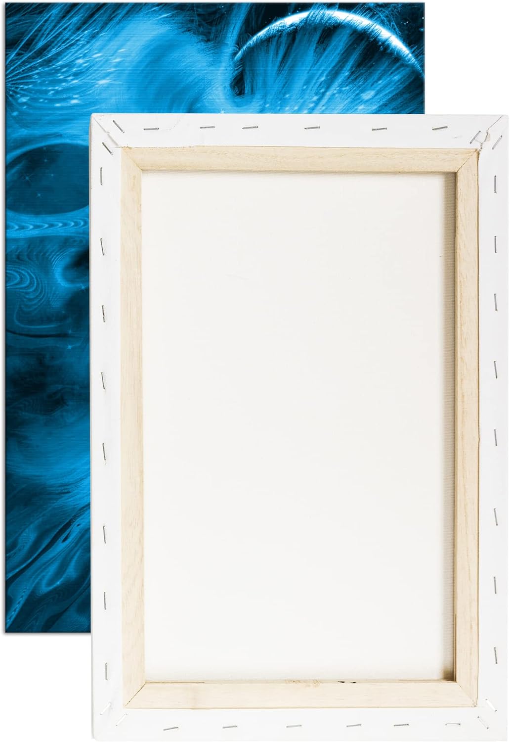 deyoli Abstraktes Raumschiff Zeichnung Format 80x60 Effekt: Monocrome Blau als Leinwandbild, Motiv f