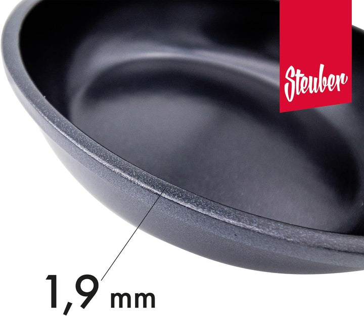 Steuber Aluguss Wok Ø30 cm, ceratherm-Premium Beschichtung, Induktion 30cm, 30cm