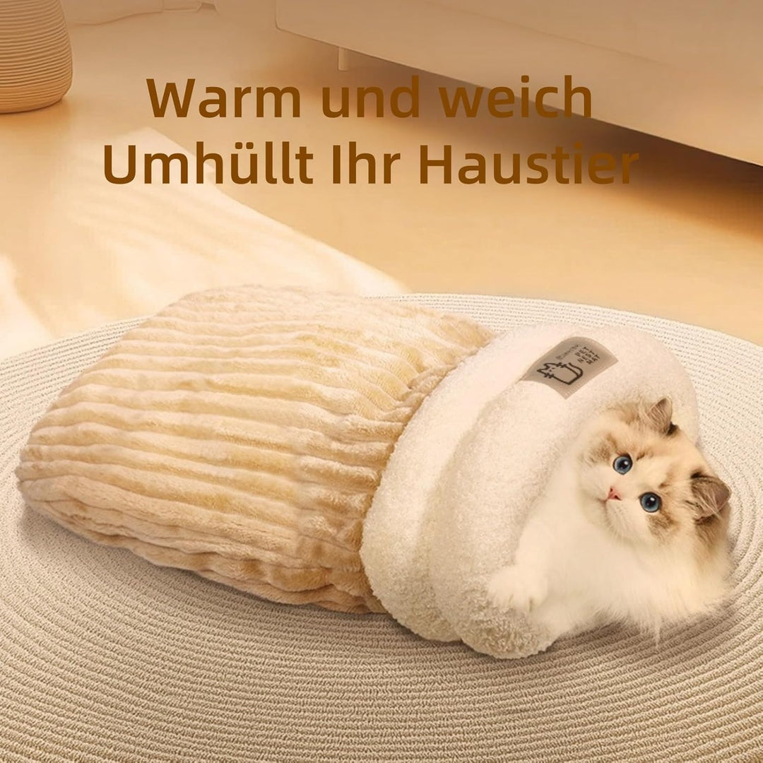 champracer Schlafsack für Katzen Katzenschlafsack Kuschelhöhle Katze Warm Katzenbett Katzensack Gift