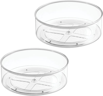 mDesign Lazy Susan Gewürzregale im 2er-Set für das Küchenregal – praktisches Gewürzregal für Küchens