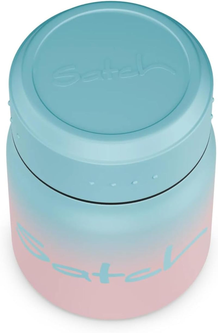 Satch Thermo Lunchbox 500ml, auslaufsicher, isoliert, mit Gabel-Löffelkombination Light Blue Graffit