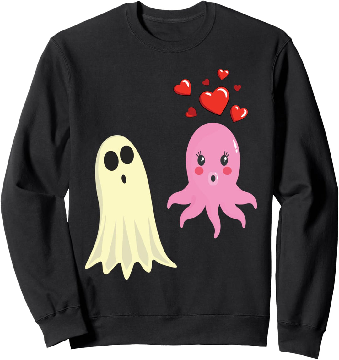 Octopus liebt Geist lustige Halloween-Party Sweatshirt