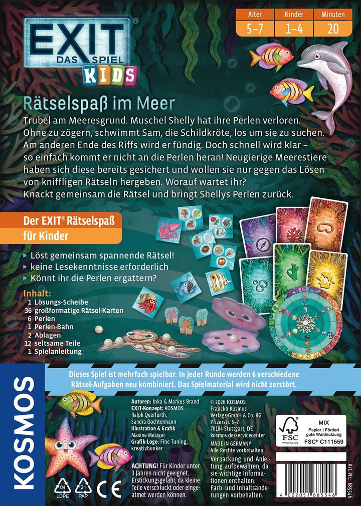 Kosmos 685546 EXIT® - Das Spiel Kids - Rätselspass im Meer, Rätselspiel ab 5 Jahre für 1-4 Kinder, m