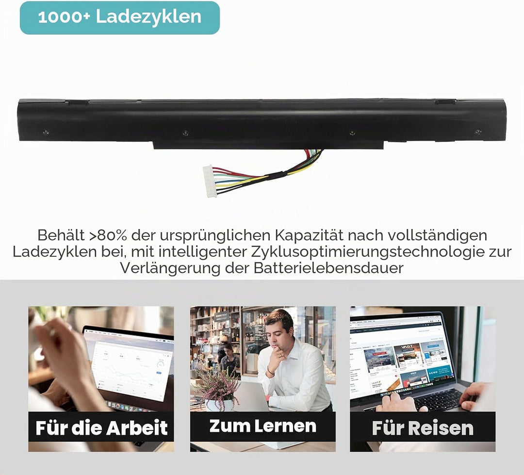 K KYUER 37Wh AL15A32 Laptop Akku für Acer Aspire ES1-420 ES1-421 E5-452 E5-452G E5-473G E5-473T E5-4