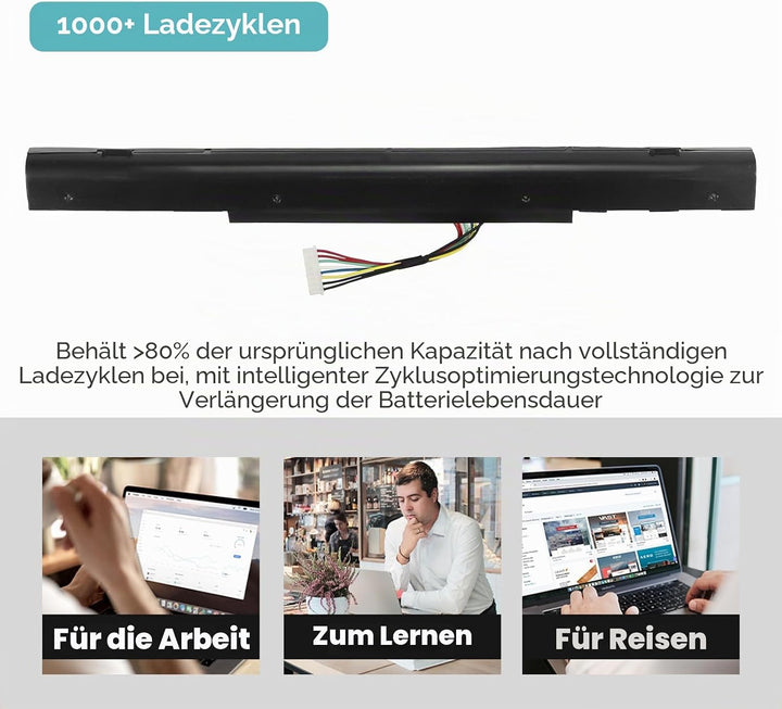 K KYUER 37Wh AL15A32 Laptop Akku für Acer Aspire ES1-420 ES1-421 E5-452 E5-452G E5-473G E5-473T E5-4