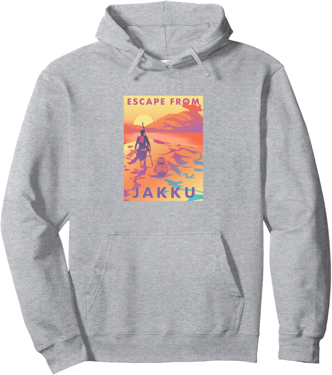 Star Wars Rey Escape From Jakku Poster Pullover Hoodie