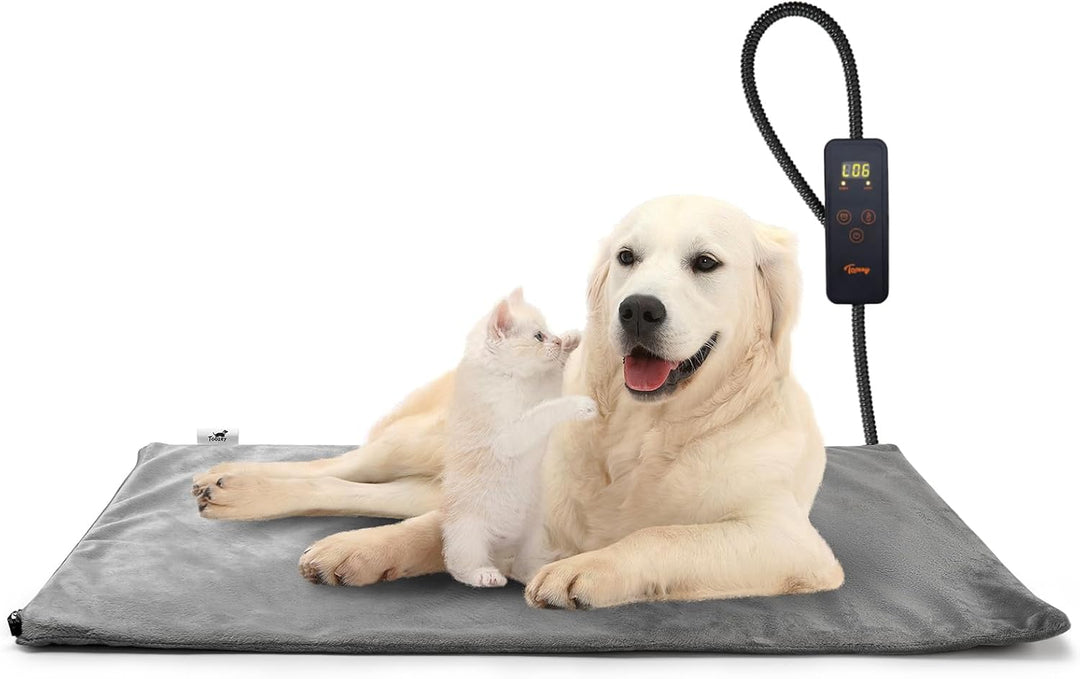 Toozey Katzen & Hund Heizmatte Innen 70 * 40cm, Timing & Temperatur Einstellbar Sicher Elektrisch Ha