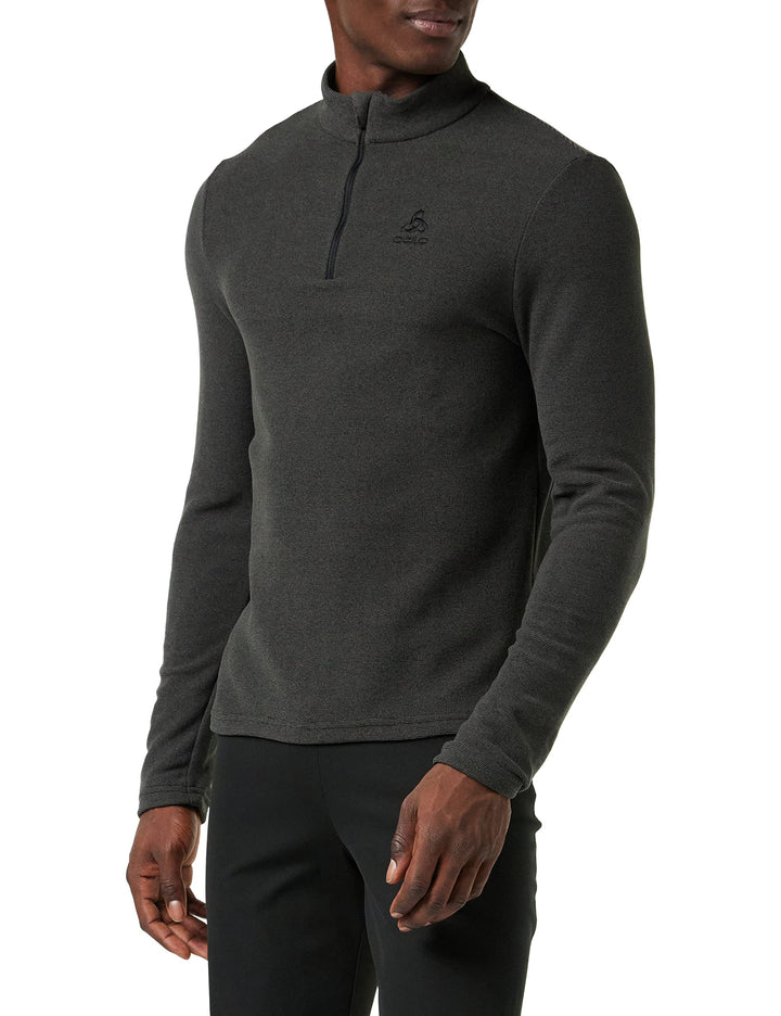 Odlo Herren Midlayer 1/2 Zip Roy Pullover L Shale Grey - Black