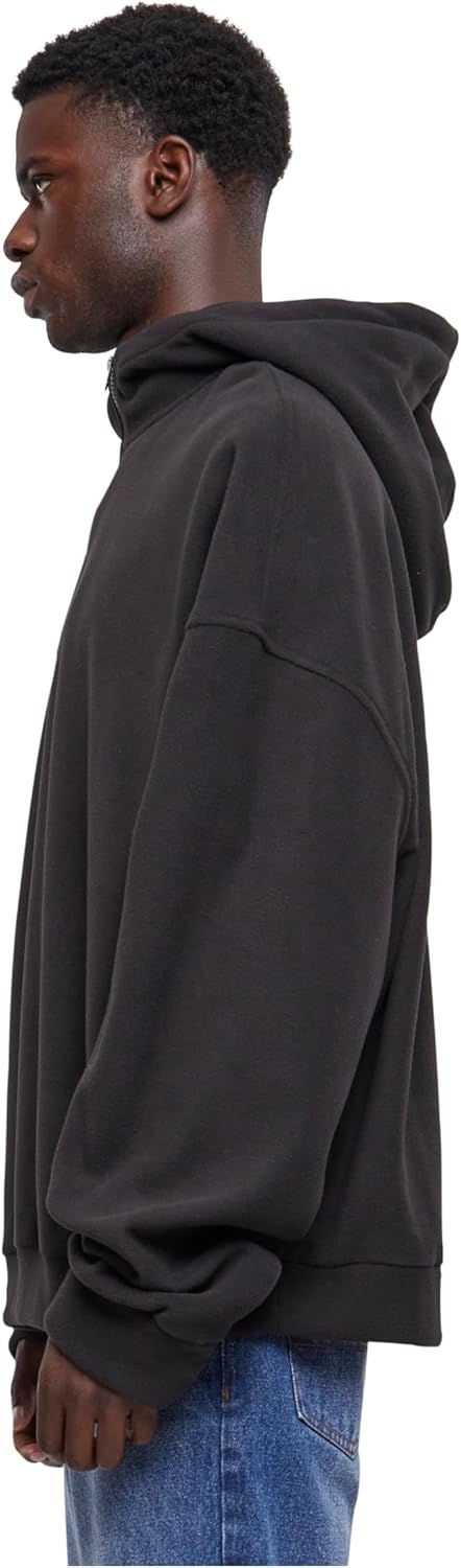 Urban Classics Herren Oversized Polar Fleece Half Zip Hoody S Schwarz, S Schwarz