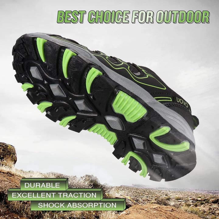 UOVO Turnschuhe Jungen Wasserdicht Wanderschuhe Sneakers Kinder Trekking Schuhe Outdoor Sportschuhe