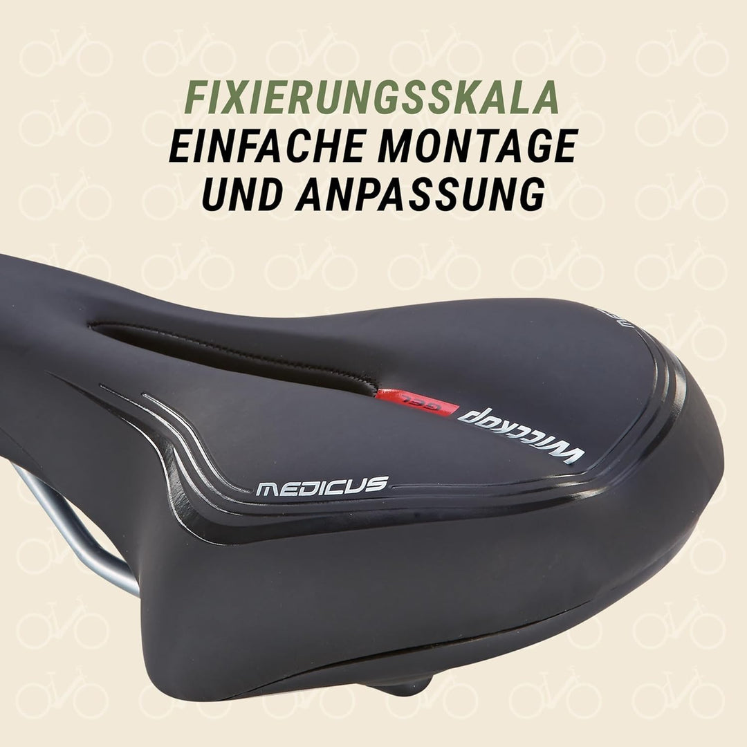 Prophete Wittkop Medicus Twin Sattel | Trekkingsattel | Fahrradsattel | Geleinlage und Elastomerdämp
