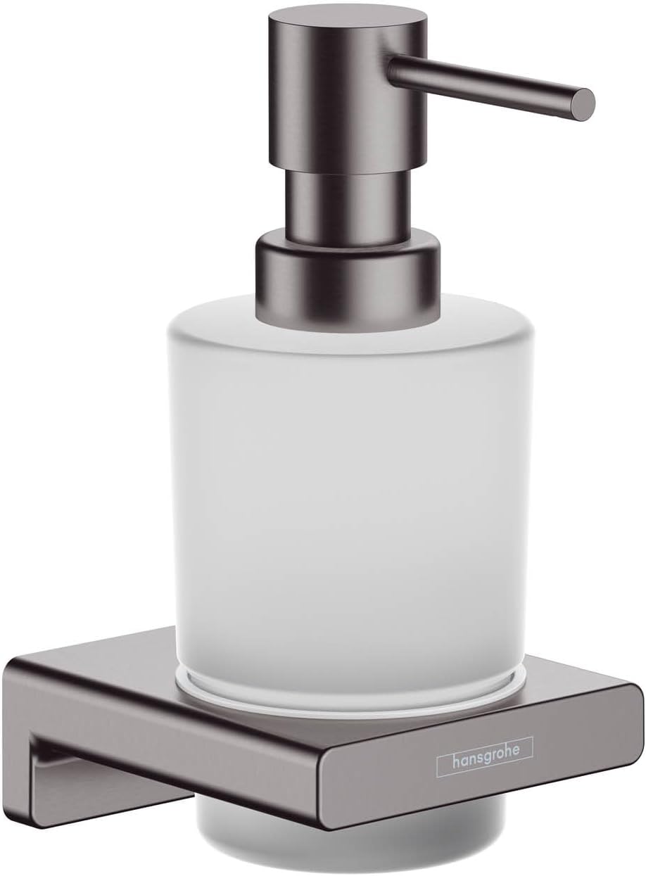 hansgrohe Seifenspender AddStoris, nachfüllbarer Seifendosierer für Flüssigseife und Lotion, Brushed