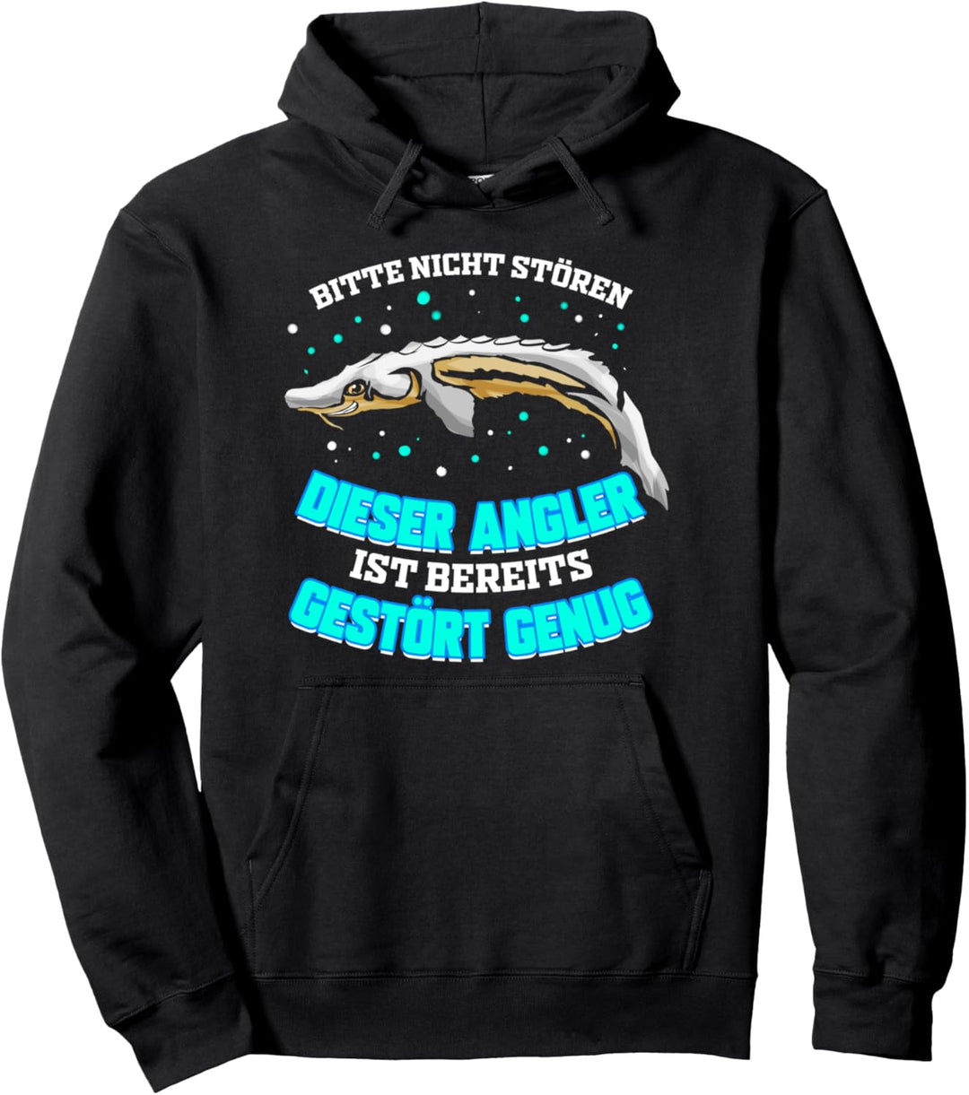 Angler Lustiges Geschenk zum Angeln Gestörter Fischer Angel Pullover Hoodie