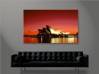 islandburner Bild Bilder auf Leinwand Sydney V2 Oper 1p XXL Poster Leinwandbild Wandbild Dekoartikel