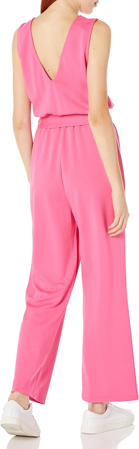 The Drop ärmelloser Wickel-Jumpsuit für Damen, von @caralynmirand S Rosa, S Rosa