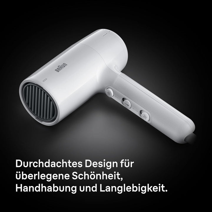 Braun Haartrockner HD2.1, Haartrockner mit Düse, 2100W mit 3 Temperatur- und 2 Geschwindigkeitsstufe