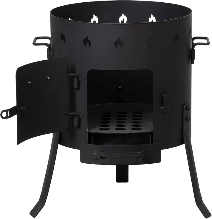 BBQ-Toro Kazan Ofen Ø 45 cm | Gulaschkessel, Feuerkessel, Outdoor Ofen, Untersetzer | Feuer-Ofen, Ei