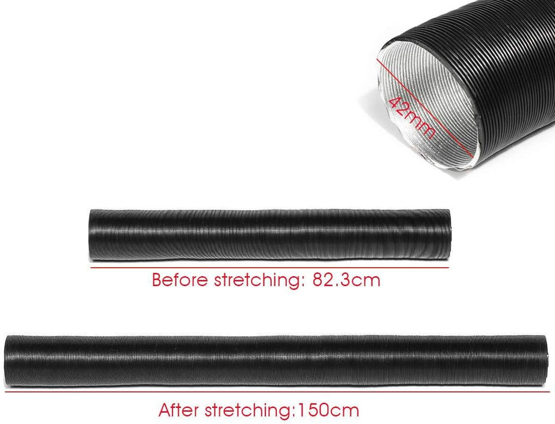 Luftführungsschlauch Ø 42mm Länge 150 cm Abgasschlauch Auspuffrohr für Autos Luft Diesel Heizung