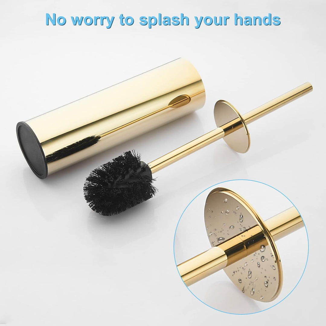 BGL 304 runder, Langer Toilettenbürstenhalter aus 304 Edelstahl Gold, Gold