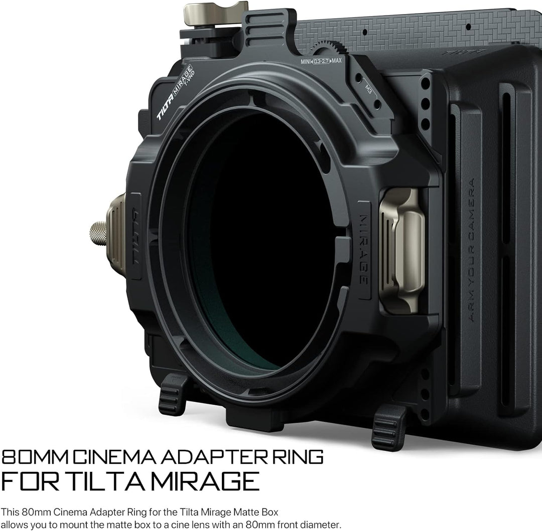 Tilta 80 mm Cinema Adapterring für Tilta Mirage Matte Box direkt auf kompakte Cine Linsen, leicht, M