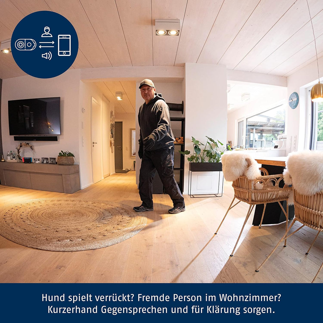 ABUS WLAN Überwachungskamera - Privacy Innen-Kamera PPIC31020 - mit Privatsphäre-Modus, 180-Grad-Bli