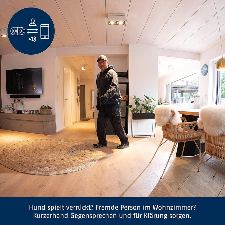 ABUS WLAN Überwachungskamera - Privacy Innen-Kamera PPIC31020 - mit Privatsphäre-Modus, 180-Grad-Bli