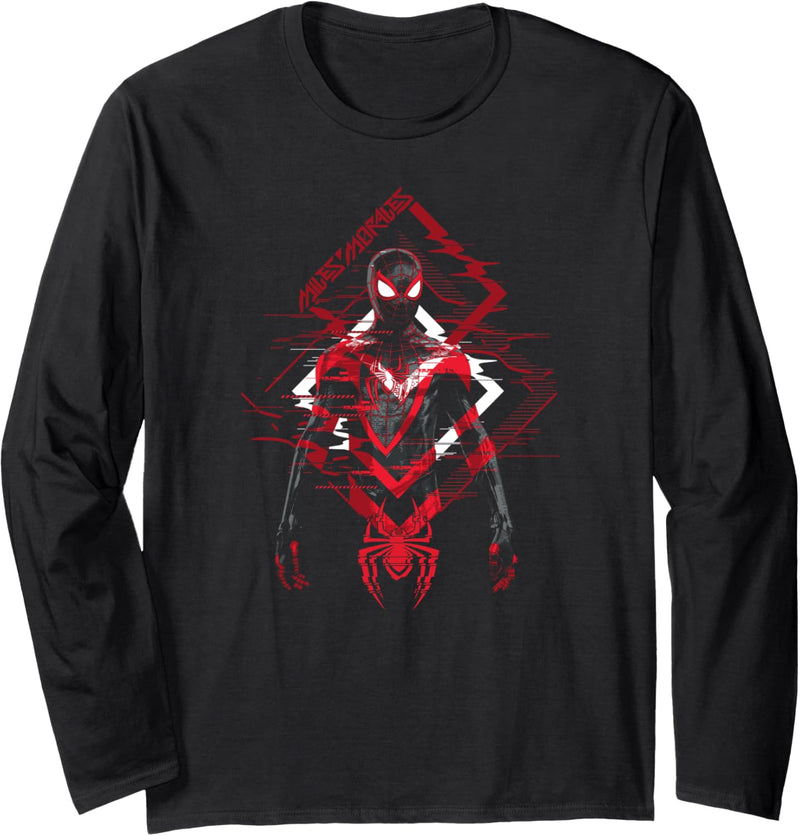 Marvel Spider-Man: Miles Morales Game Spidey Glitch Langarmshirt