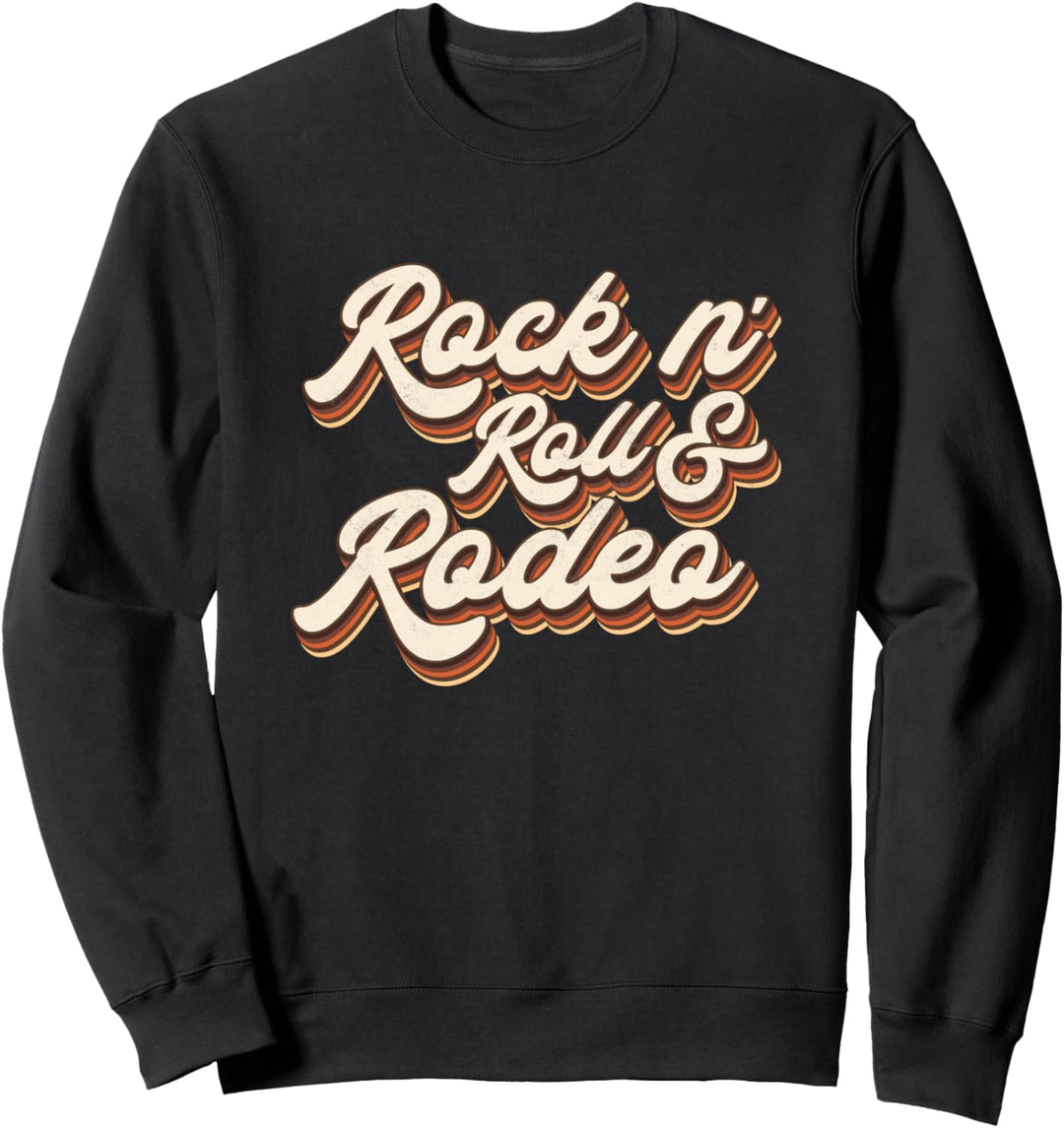 Summer Women's graphic Rock and Roll and Rodeo cowboy Sweatshirt