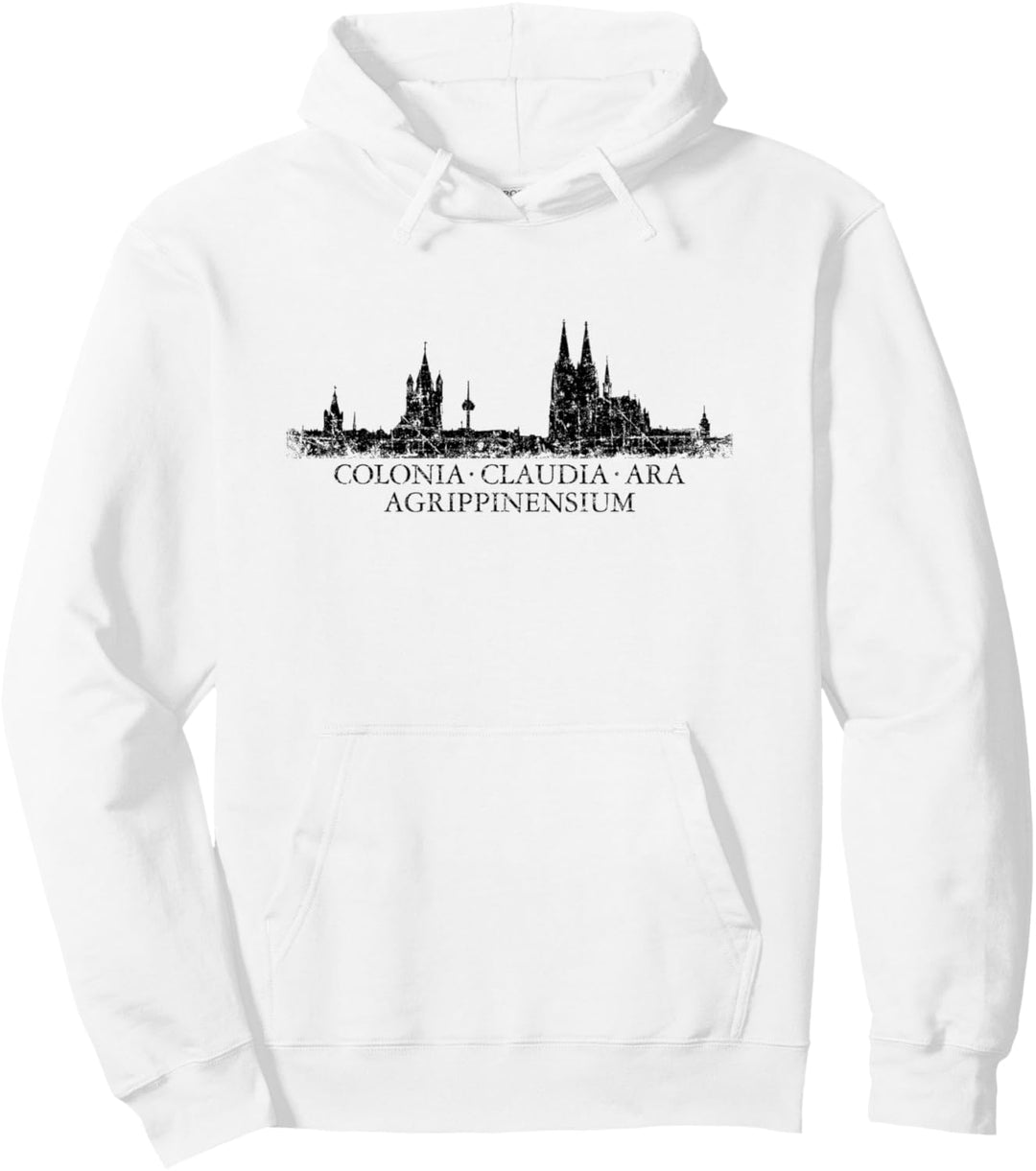 Kölner Skyline "CCAA" (Vintage Schwarz) Köln Pullover Hoodie