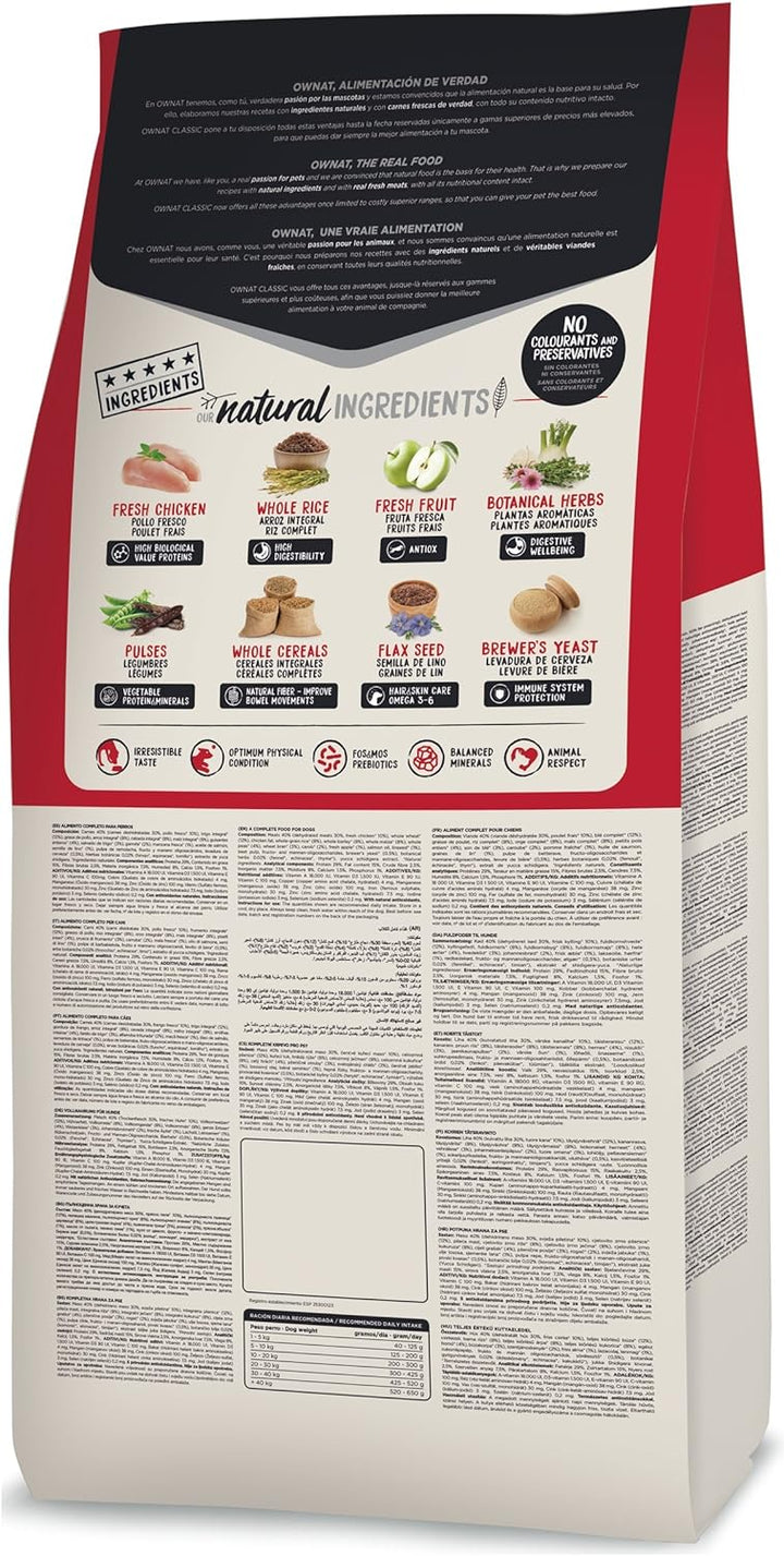 20kg Ownat Classic Dog Energy Hundefutter für aktive Hunde