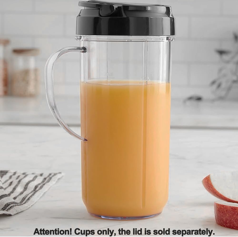 2 Stk 650ml Becher Kompatibel mit Magic Bullet Elektrischer Mixer Blender MB1001 - Juicer Ersatzbech