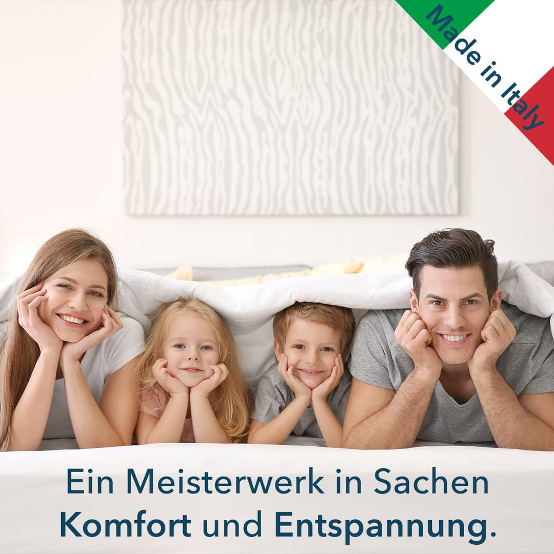 Ortho-Relax Gel Topper 160x200cm, Matratzentopper weich, waschbarer Bezug mit Zonenversteppung, Matr