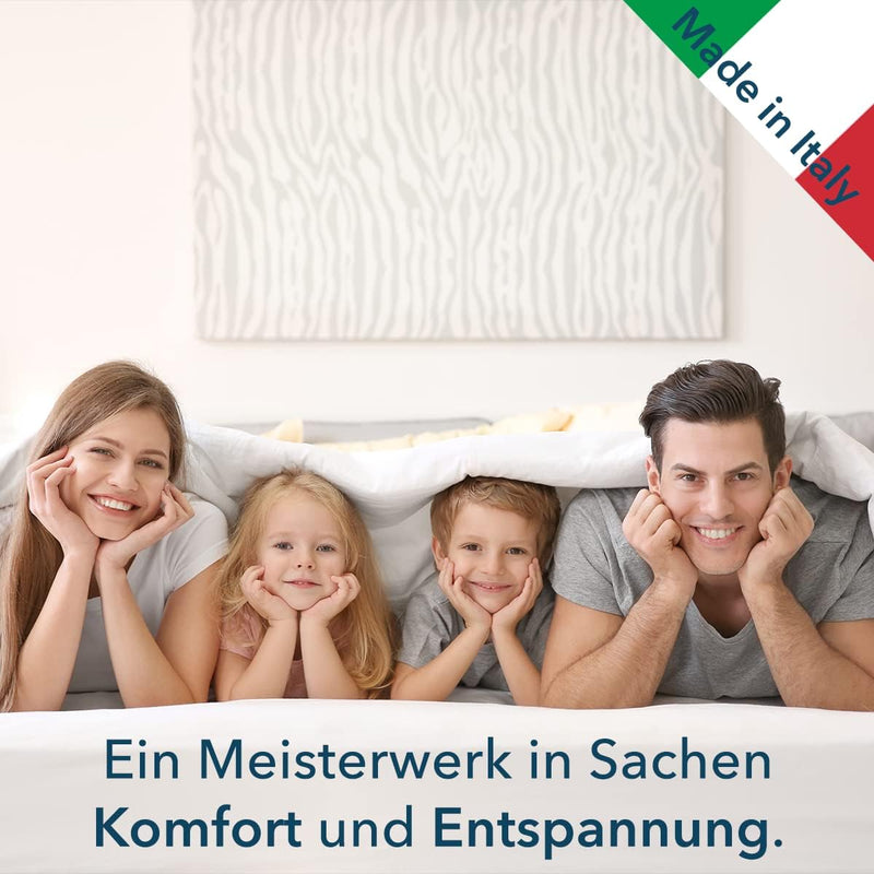 Ortho-Relax Gel Topper 90x200cm, Matratzentopper weich, waschbarer Bezug mit Zonenversteppung, Matra