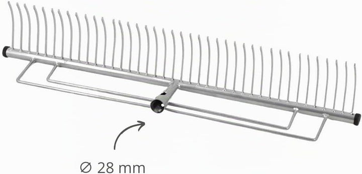 Rekord - Rasenrechen 70 cm mit 140 cm Holzstiel Gartenrechen Stahl Bügelrechen &amp; Laubrechen – Enge Z
