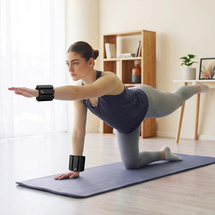Sportneer tragbare Gewichtsmanschetten – 2er-Set (Jeweils 1 kg) für Damen und Herren, modisches knöc