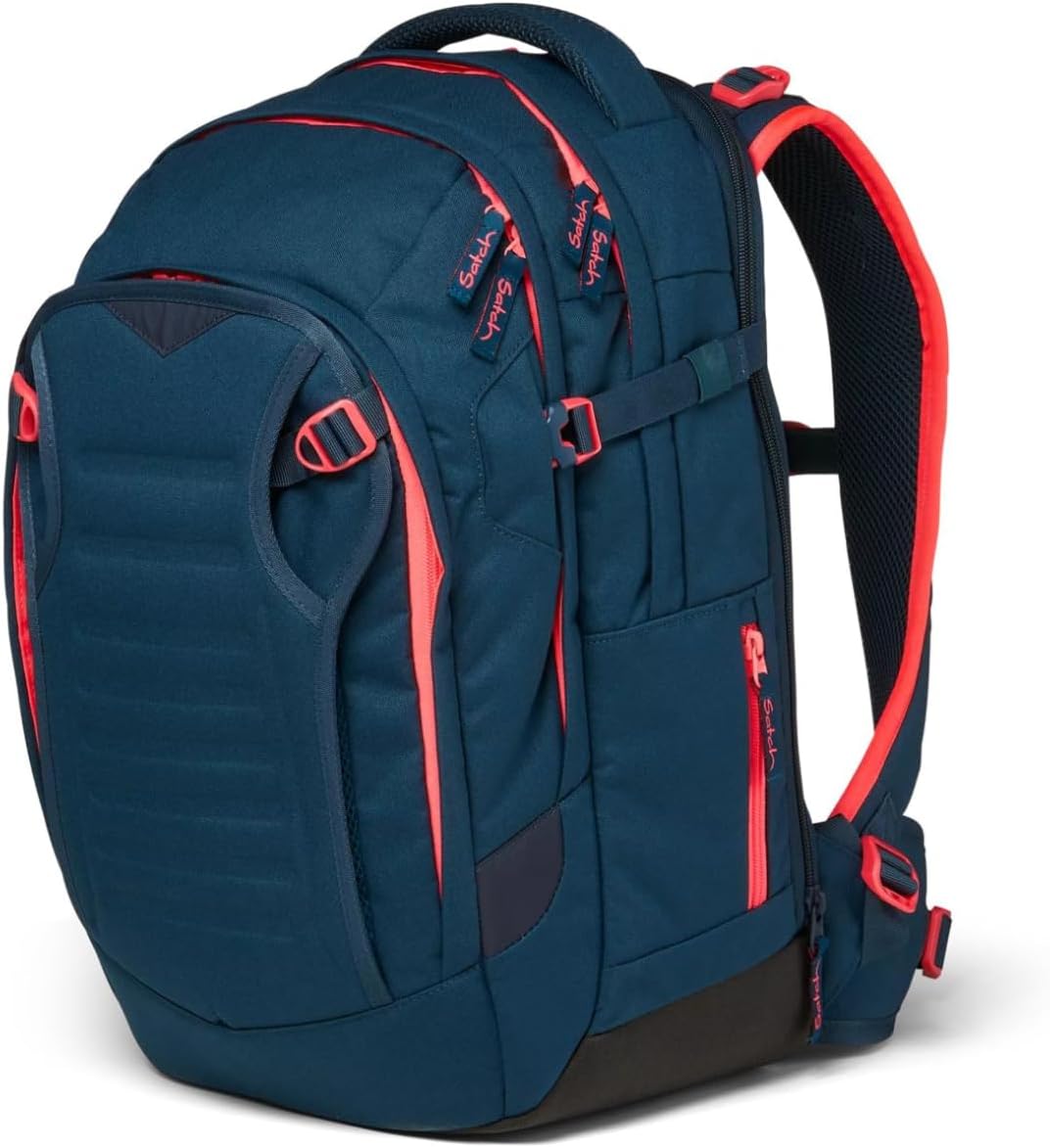 satch match Schulrucksack ergonomisch, erweiterbar auf 35 Liter, extra Fronttasche Pink Phantom - Pe