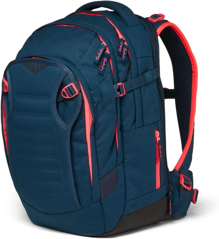 satch match Schulrucksack ergonomisch, erweiterbar auf 35 Liter, extra Fronttasche Pink Phantom - Pe