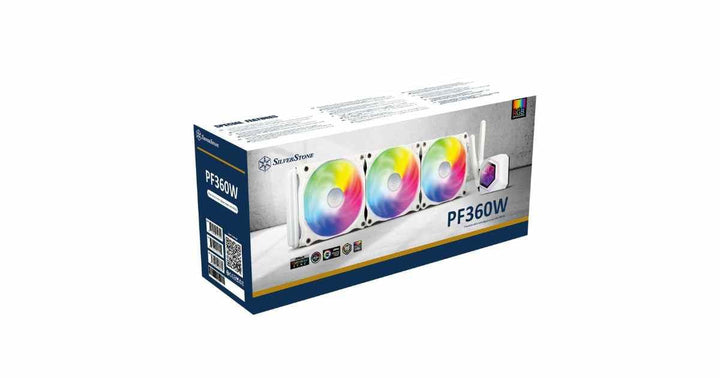 SilverStone Technology PF360W-ARGB, Weiss, LGA1700, AM4, 360mm, Premium All-In-One Flüssigkeitskühle