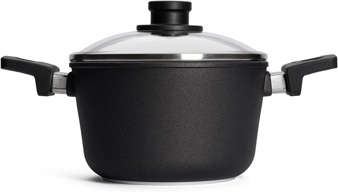 Woll Nowo Titanium Glasdeckel in Box, Ø 20 cm, 12 cm hoch, 3.0 Liter, 2 Seitengriffe-Geeignet für Ce