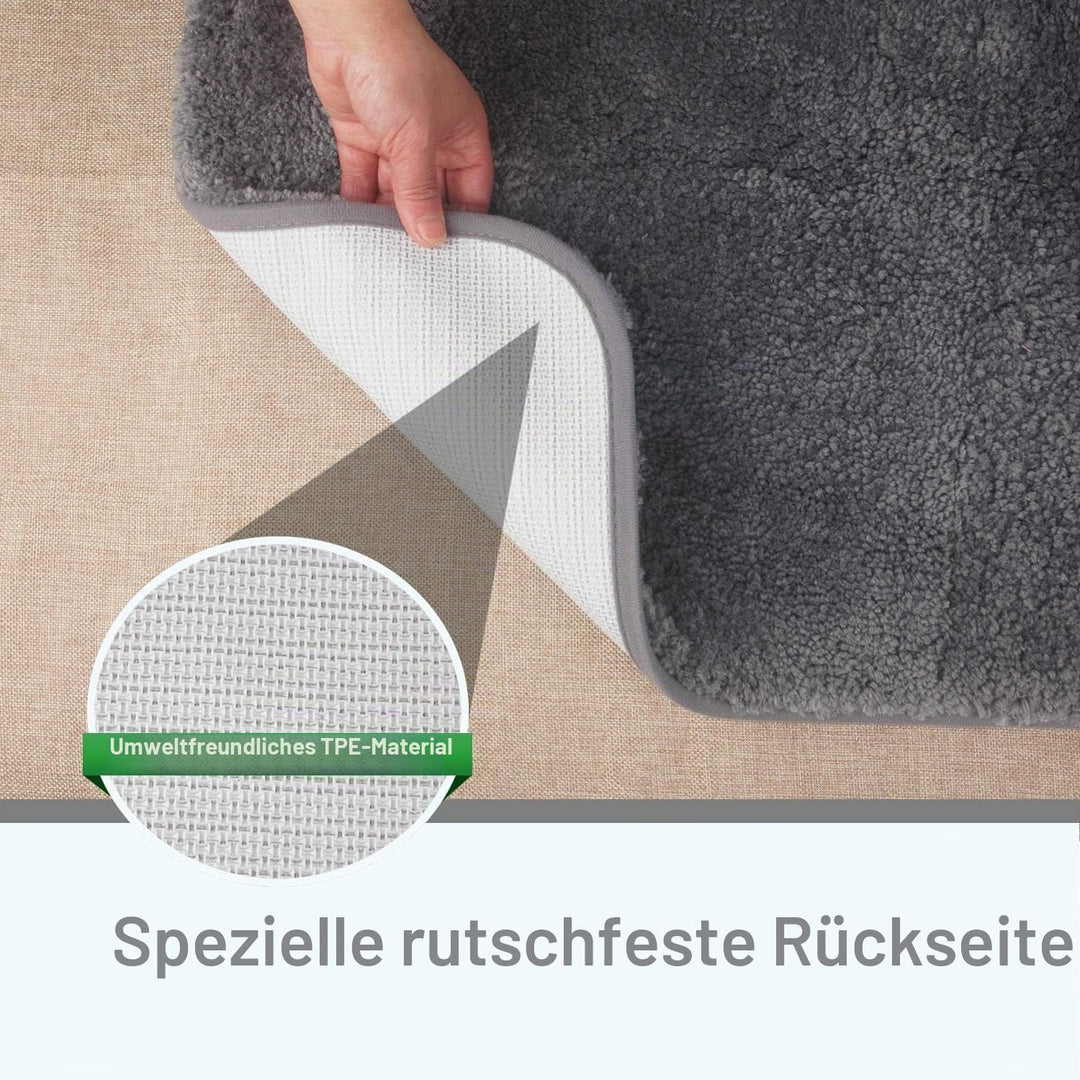 FCSDETAIL Rutschfeste, Hochflor Badteppiche 70X120 cm, Maschinenwaschbare Badematte, Badvorleger mit