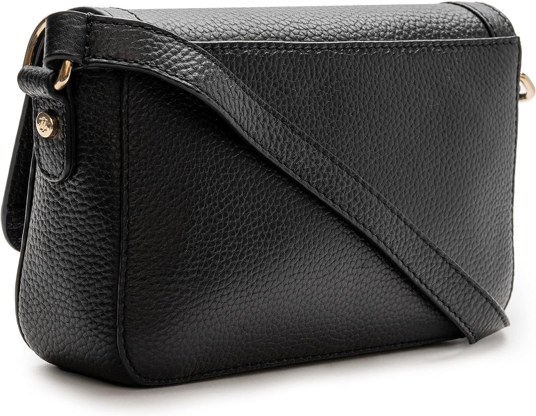 Lazarotti Bologna Leder Umhängetasche Damen | verstellbarer Schulterriemen | mittelgrosse Crossbody